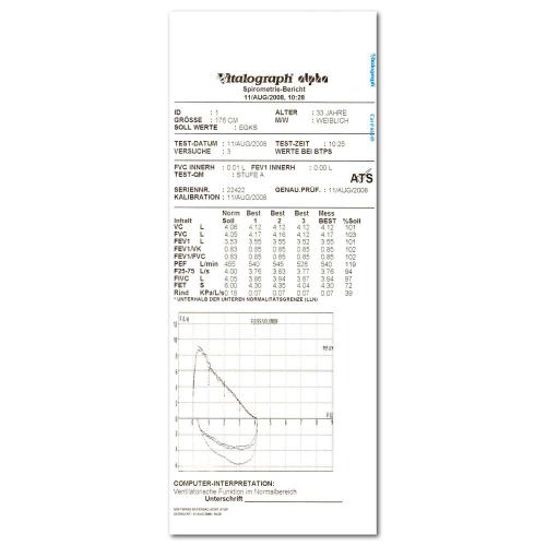 Spirometerpapier, für Bosch/Dimeq 501, Enraf Nonius,57mmx12m