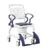 REBOTEC Toilettenstuhl Bonn 5-Zoll-RäderGrau/blau incl. Eimer