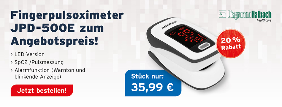 fingerpulsoximeter, jumper jpd - 500e, SpO2 - messung