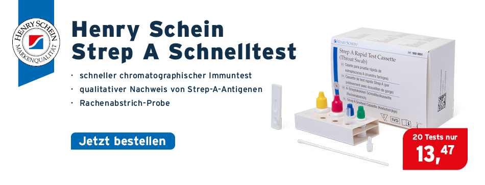 Henry Schein MED | strep a schnelltest, chromatographischer immuntest, rachenabstrich