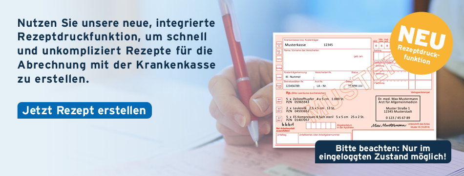 jetzt neu: rezeptverwaltung, rezeptdruckfunktion, schnell und unkompliziert Rezepte erstellen und abrechnen