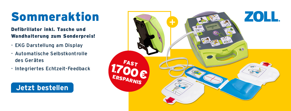 Defi, Notfall, Defibrillator, Wiederbelebung, Elektroden, Zoll, AED, Wandhalterung