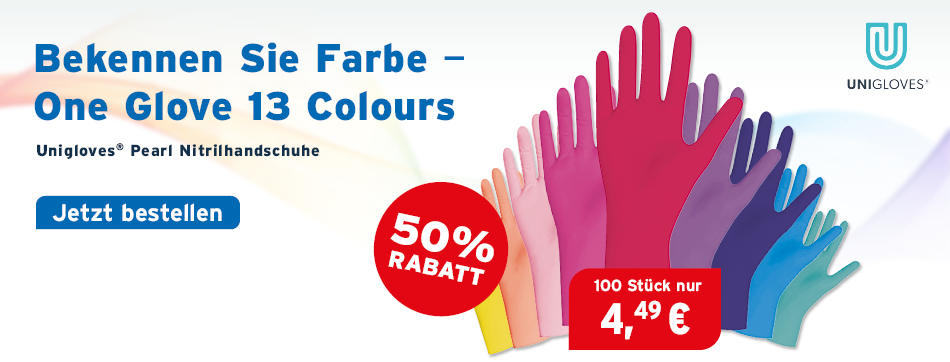 Unigloves, Handschuhe, Untersuchungshandschuhe, Pearl, Nitrilhanschuhe