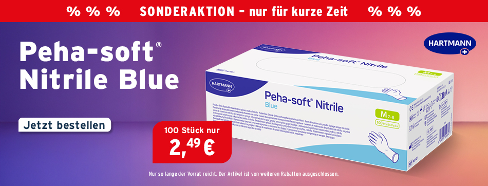 Peha-soft nitril blue, Niril, Hartmann, Handschuhe