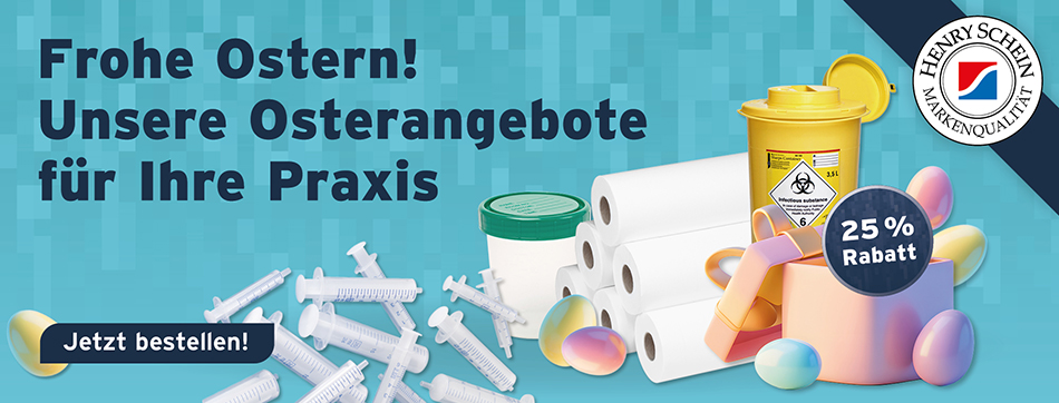 osterangebote, henry schein, probenbehaelter, aerzterollen, einmalspritzen, rabatte