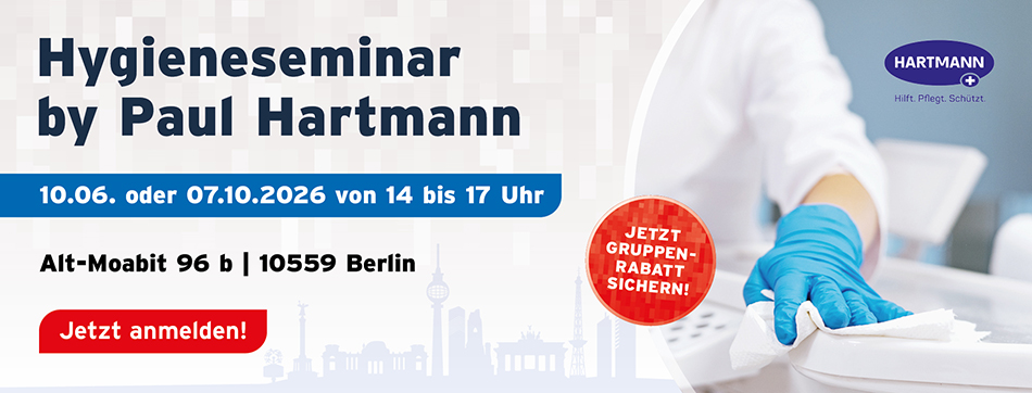 Hygieneseminar in Berlin powered by Paul Hartmann 10.06.2026 und 07.10.2026