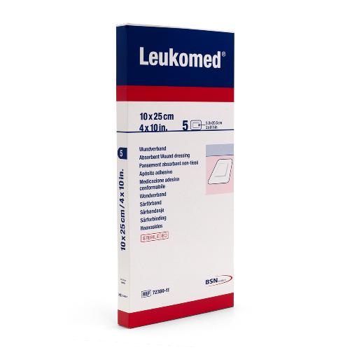 Leukomed 10,0 cmx 25,0cm, 5 St