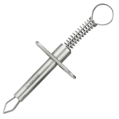 Zeckenzange mit Halter, aus Metall, mit Feder, 1 Stück