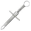 Zeckenzange mit Halter, aus Metall, mit Feder, 1 Stück