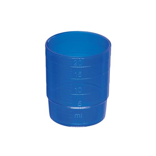 melipul Mehrweg Medikamenten Becher, blau, 60 Stück