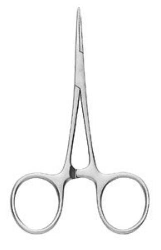 Arterienklemme Halstead Mosquito mit Zähnen, gerade 12,5cm, 1Stk Arterienklemme Halstead Mosquito mit Zähnen, gerade 12,5cm, 1Stk