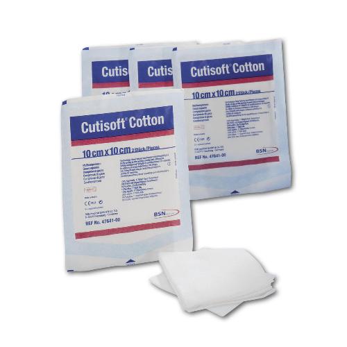 CUTISOFT Cotton Kpr.7,5x7,5cm steril50St