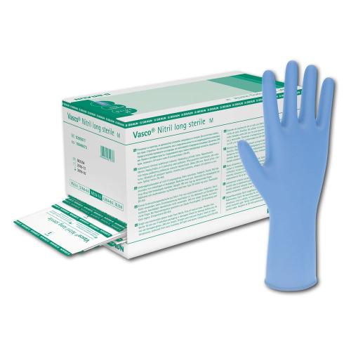 Vasco Nitril long sterile-Handschuhe, paarweise Gr.XL, 50 Paar