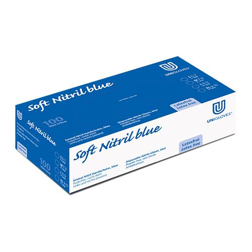 Nitril-Handschuhe blau puderfrei, Gr. XL, 100 Stück