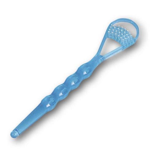 Tong-Clin DeLuxe Zungenreiniger, blau-transparent mit Kappe, 1Stk