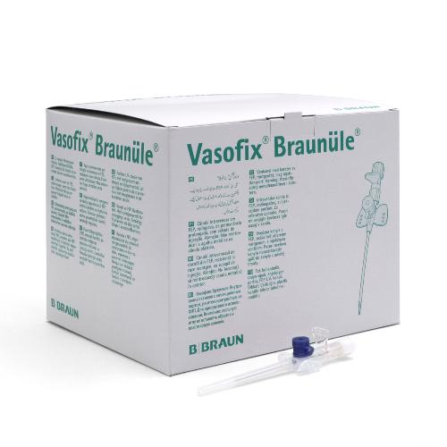 Vasofix Braunülen G 22, Ø 0,9 x L 25 mm, blau, 50 Stück