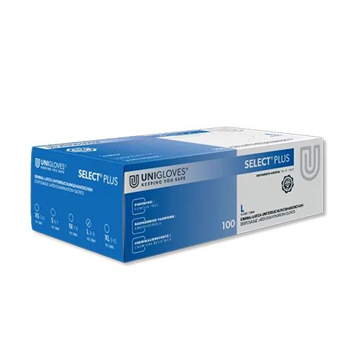 Select Plus Latexhandschuhe, puderfrei, Gr. L, 100 Stück
