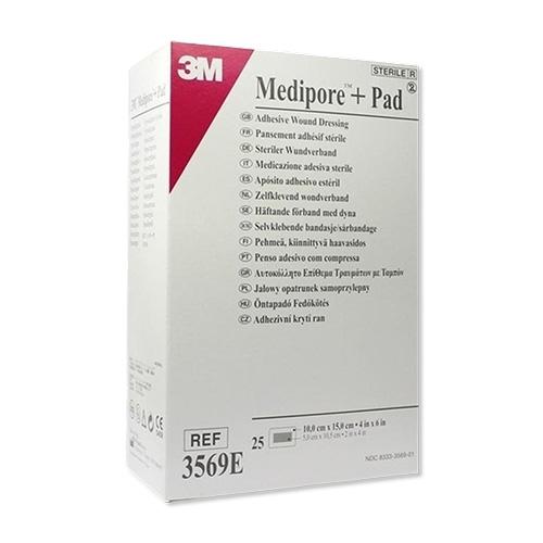Medipore + Pad, 10x15cm, Wundkissen 5,0x10,5cm, 25Stk