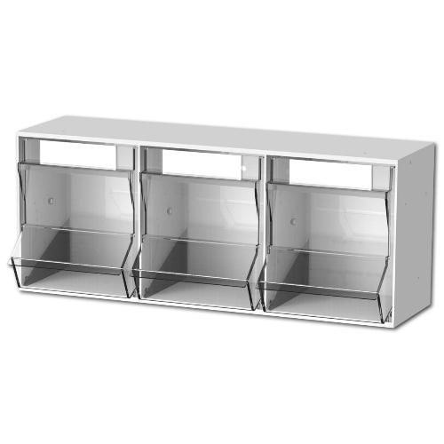 PicBox Spritzenspender3Schütt 60x22x24,5mit 3 großen Schütten, weiß/grauBxHxT: 60x22x24,5 cm