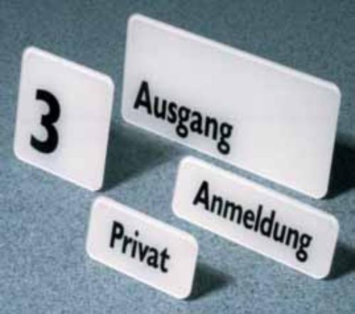 INFOPLUS Rundeckenschild - 30x13,5cms/w, Text: Untersuchung mit Symbol