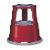 Rollhocker, Metall, H43xØ43,5cm, rot