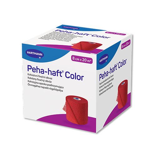 Peha-haft Color Fixierbinden, latexfrei, rot 8cm x 20m, 1 Rolle