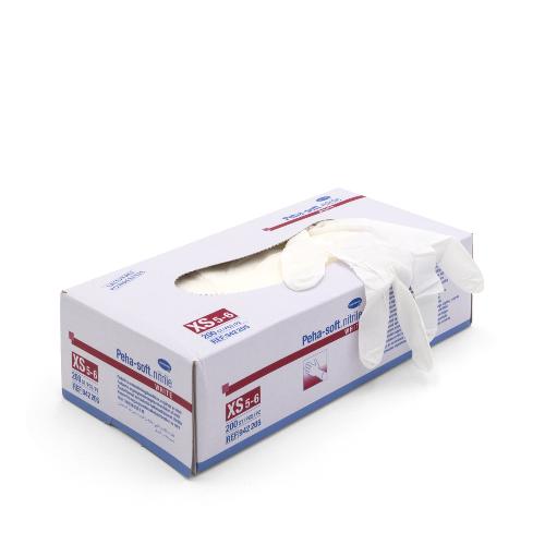 Peha-soft nitrile white, Nitrilhandschuhe, puderfrei, weiß, Gr. XS, 200 Stück