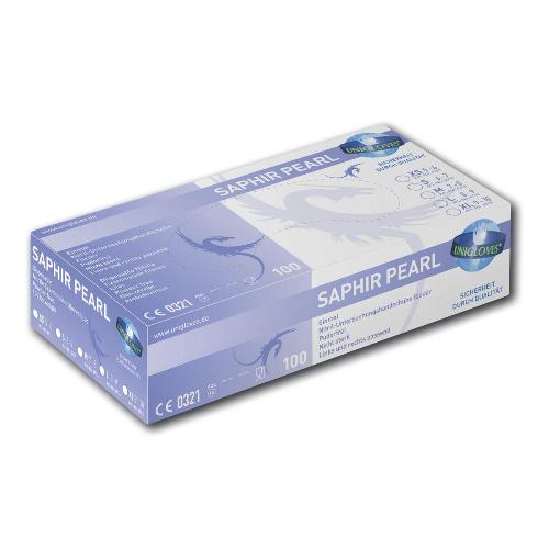 Unigloves Saphir Pearl Nitrilhandschuhe, puderfrei, Gr. M, 100 Stück