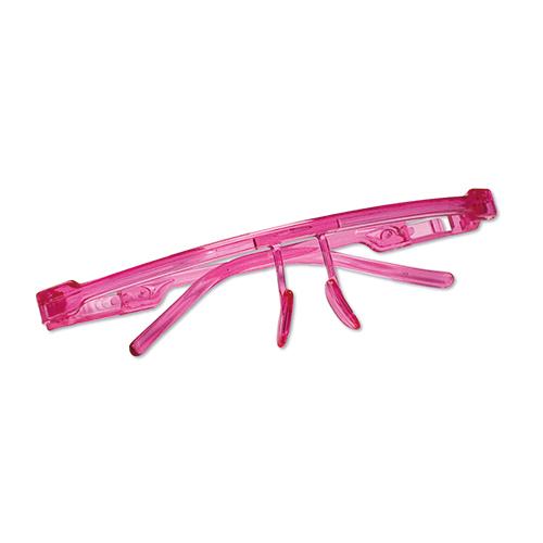 HS Brillengestell mit 6 Schutzschilden, pink-transparent, 1 Stück