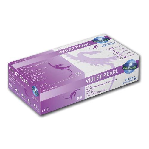 Unigloves Violet Pearl Nitrilhandschuhe, puderfrei, Gr. M, 100 Stück
