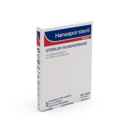 Hansapor steril 6x7cm, 3 Stk Hansapor steril 6x7cm, 3 Stk