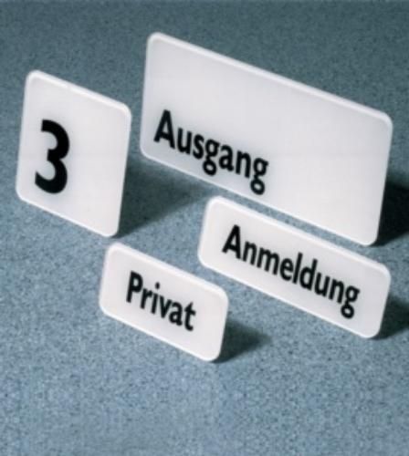 Schild Rundecken, Wartezimmer, 30x13,5cm