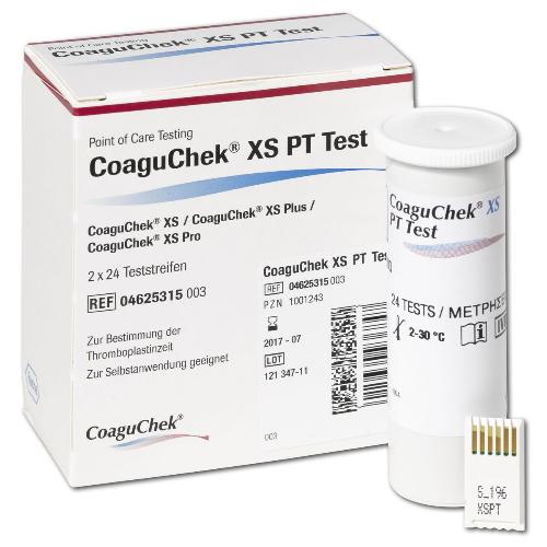 CoaguChek XS PT Teststreifen, 2x24 St