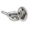 Steckbecken Edelstahl 30cm mit Knopfdeck, 1Stk