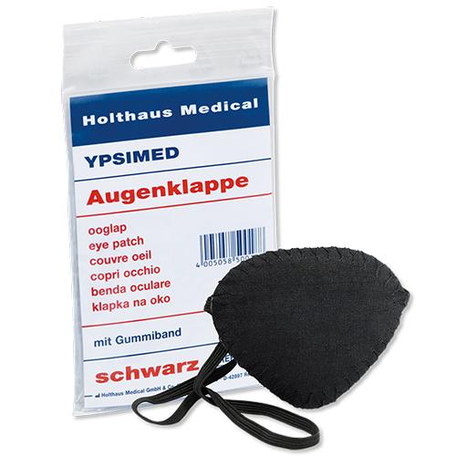 Augenklappe steif schwarz GummibandStck