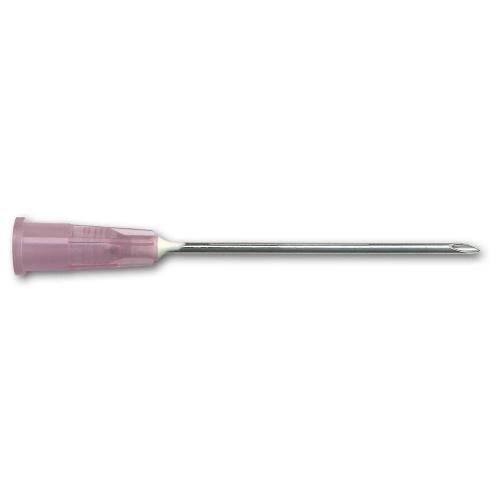 HS Einmal-Kanülen, Ø 1,20 x L 40 mm, rosa, kurze Spitze, 100 Stück