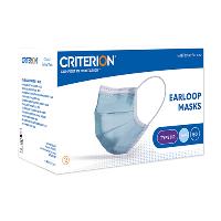 HS "Criterion" Gesichtsmasken blau, mit Ohrenschlaufen, 50 Stück Packung 