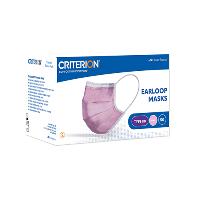 HS "Criterion" Gesichtsmasken rosa, mit Ohrenschlaufen, 50 Stück Packung 