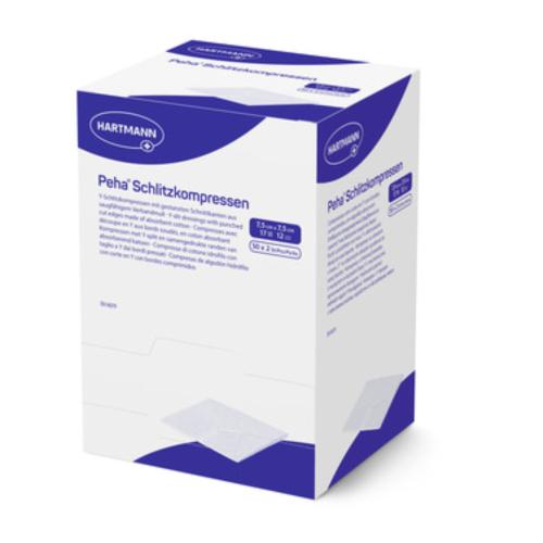Peha Schlitzkompressen, steril, 7,5x7,5cm,50x2St