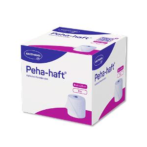 Peha-haft® Fixierbinde, latexfrei, 8cm x 20m, Packung 8 Rollen