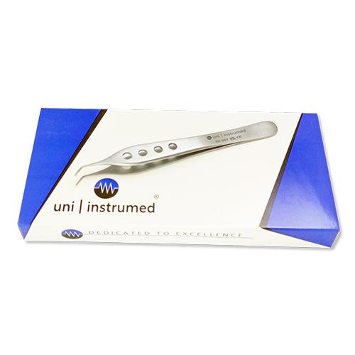 Extraktionspinzette gezahnt mit Loch 6 mm 45 Grad 