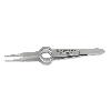 Foerster-Pinzette 9,5 cm gerade 1×2 Zähne – 0,5 mm 