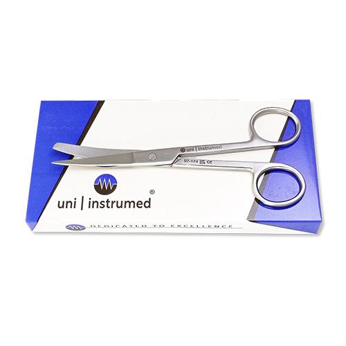 Chirurgische Verbandsschere scharf/ stumpf, gebogen 145 mm, 1 Stück