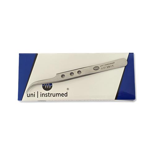 Extraktionspinzette gebogen, Lochmodell, glatte Spitze, 1 Stück