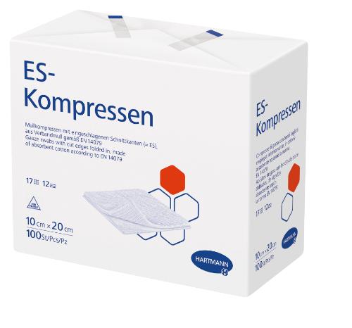 ES- Kompressen, unsteril 10 x 20 cm, Packung 100 Stück