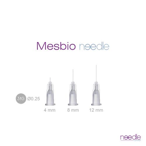 Mesbio Needle, Intradermale + subkutane Mirkonadel 31G 12mm 100 Stück