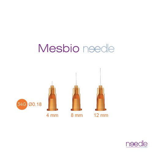 Mesbio Needle, Intradermale + subkutane Mirkonadel 34G 8mm 100 Stück