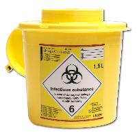 HS Entsorgungsbox, rund, 1,5 Liter, Ø 14,5 cm, H 15,2 cm, 1 Stück 