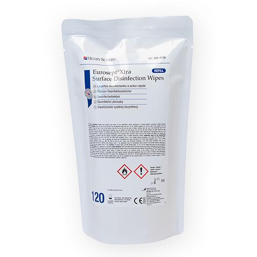 HS EuroSept Plus Desinfektionstücher XS, 14 x 20 cm, 120 Stück Nachfüllpackung